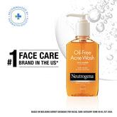 Neutrogena Oil Free Acne Cleansing Face Wash with 2% Salicylic Acid for Acne Prone & Oily Skin