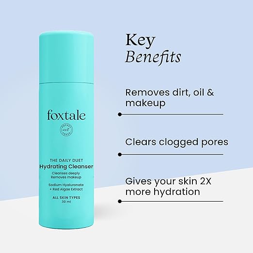 Foxtale Hydrating Cleanser And Make-Up Remover, With Hyaluronic Acid (100ml)