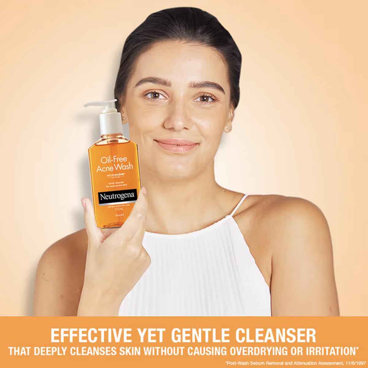 Neutrogena Oil Free Acne Cleansing Face Wash with 2% Salicylic Acid for Acne Prone & Oily Skin