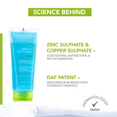 Bioderma Cleanser - Sebium Gel Moussant - Acne Defence Cleanser For Oily Acne Prone Skin