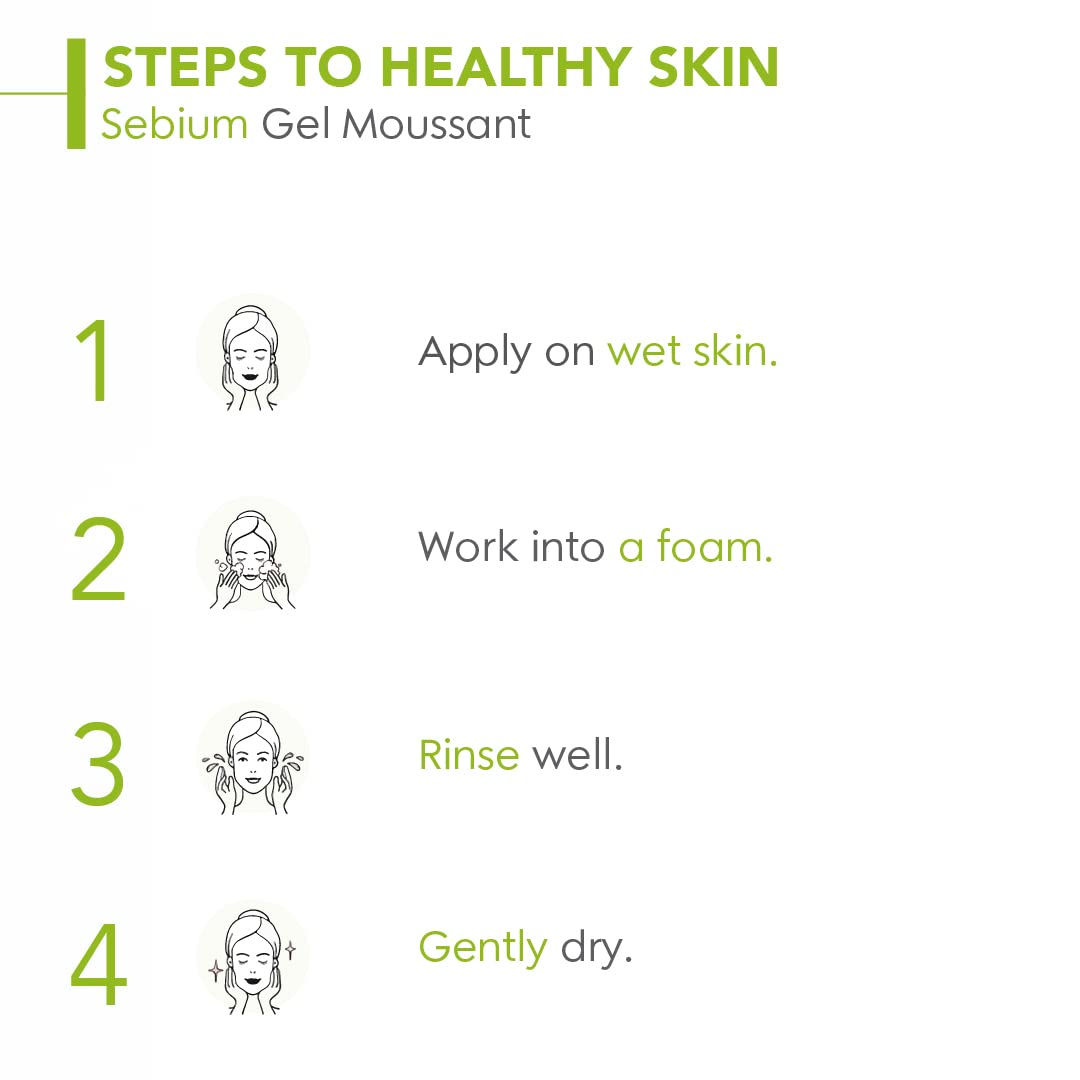 Bioderma Cleanser - Sebium Gel Moussant - Acne Defence Cleanser For Oily Acne Prone Skin