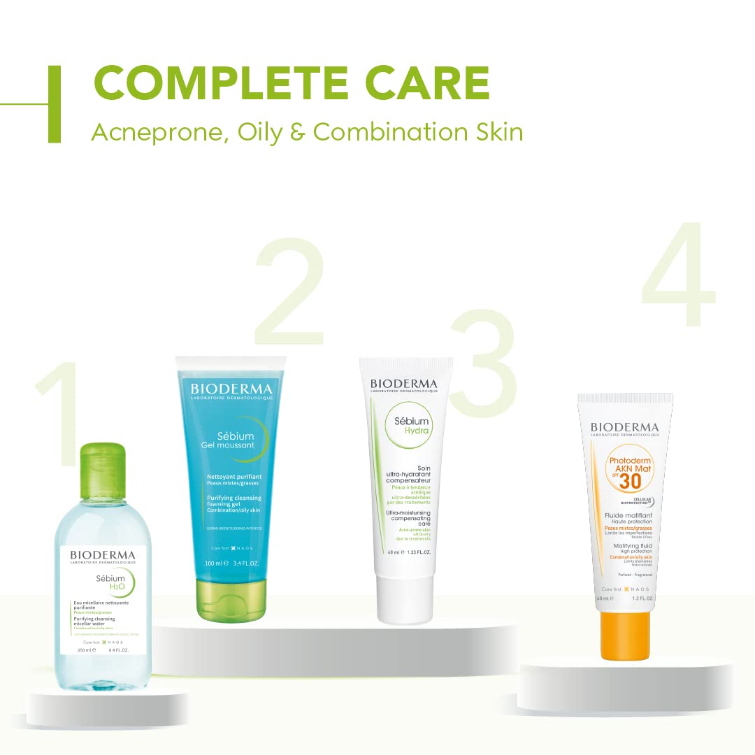 Bioderma Cleanser - Sebium Gel Moussant - Acne Defence Cleanser For Oily Acne Prone Skin