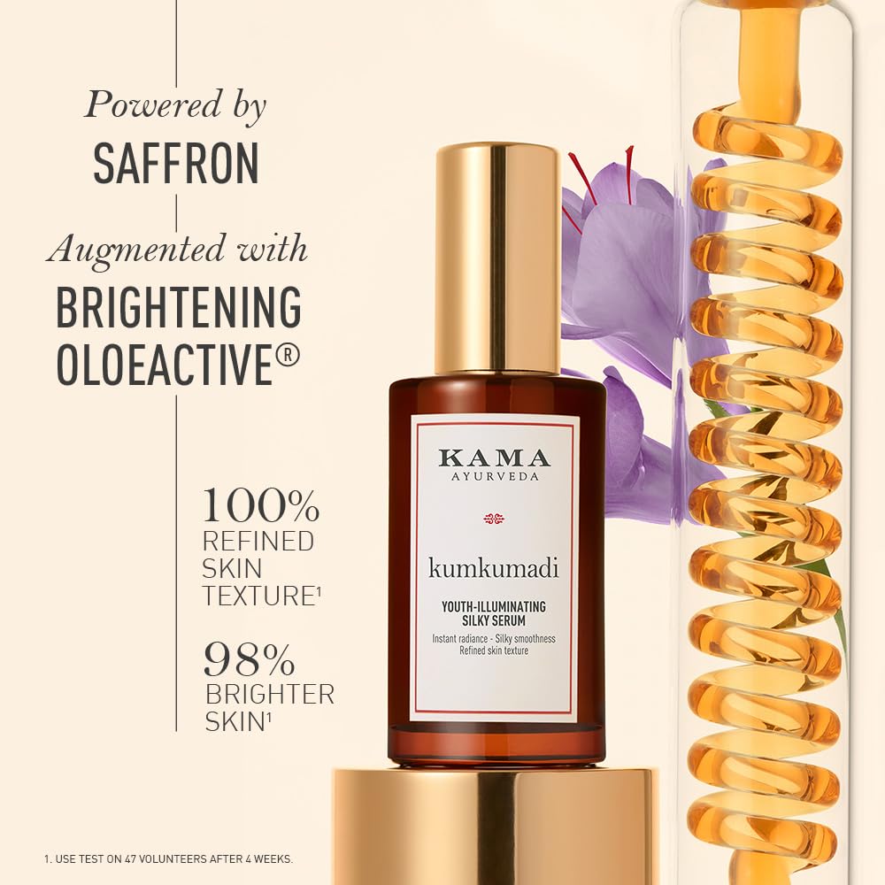 Kama Ayurveda Kumkumadi Youth - Illuminating Silky Serum, Enhances Radiance & Evens Skin Tone